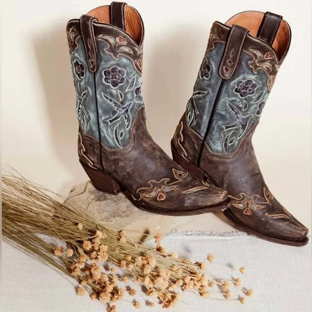 NWT!✨Dan Post Vintage Blue Bird Boots Women’s Size 10! - Picture 16 of 16